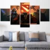 5 Panel Canvas Painting Home Decor Living Room DotA 2 Fantasy Pudge HD Print Game Poster - Dota 2 Merchandise Store