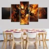 5 Pieces Canvas Arts DotA 2 Game Wall Decor Poster Print Abstract Game Picture Painting Artwork - Dota 2 Merchandise Store