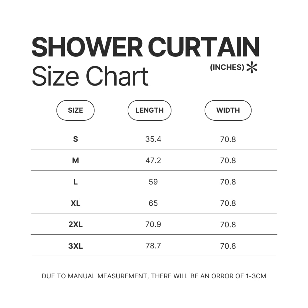 Shower Curtain Size Chart - Dota 2 Merchandise Store